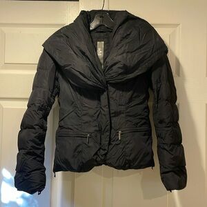 ADD Down Shawl Collar Hooded Jacket Black size 2